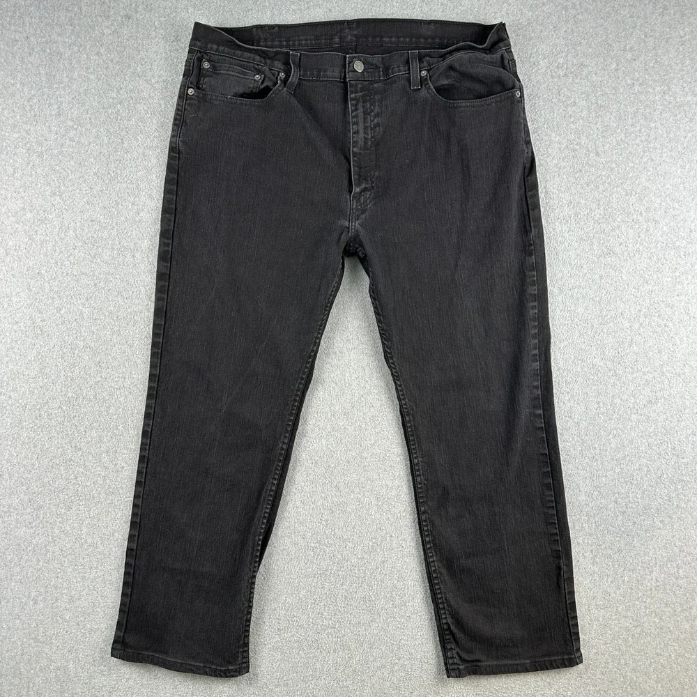 Levi's 559 Jeans Men 40x30 Black Relaxed Straight‎ Denim Western Rodeo Dark Wash